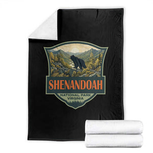 Shenandoah National Park Throw Blanket Virginia Black Bear Mountain TS14 Black Print Your Wear
