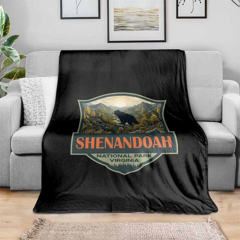 Shenandoah National Park Throw Blanket Virginia Black Bear Mountain TS14 Print Your Wear