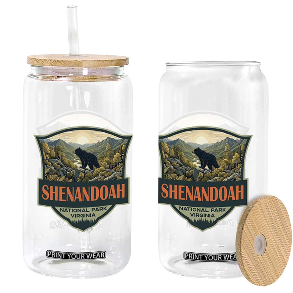 Shenandoah National Park Glass Can Virginia Black Bear Mountain TS14 Print Your Wear