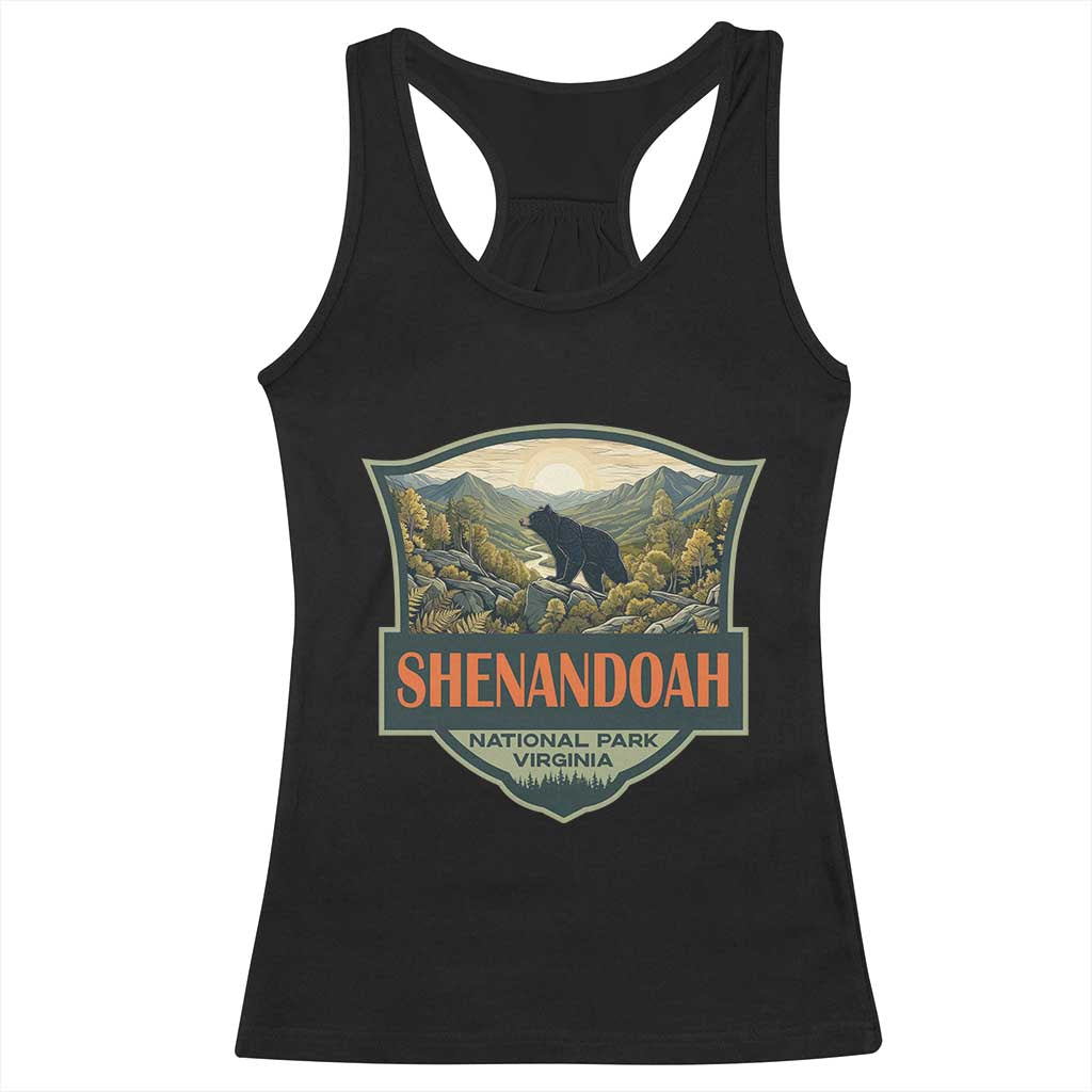Shenandoah National Park Racerback Tank Top Virginia Black Bear Mountain TS14 Black Print Your Wear