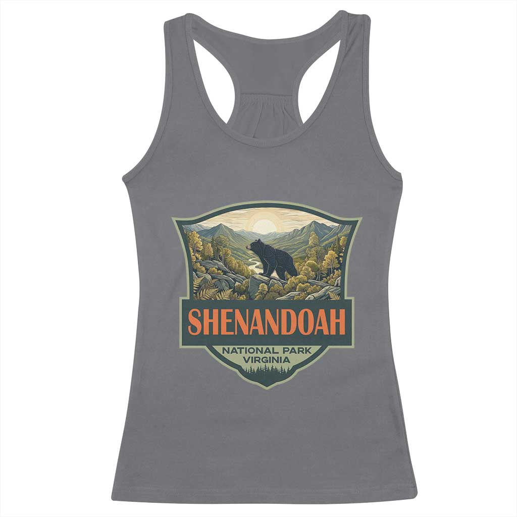 Shenandoah National Park Racerback Tank Top Virginia Black Bear Mountain TS14 Charcoal Print Your Wear
