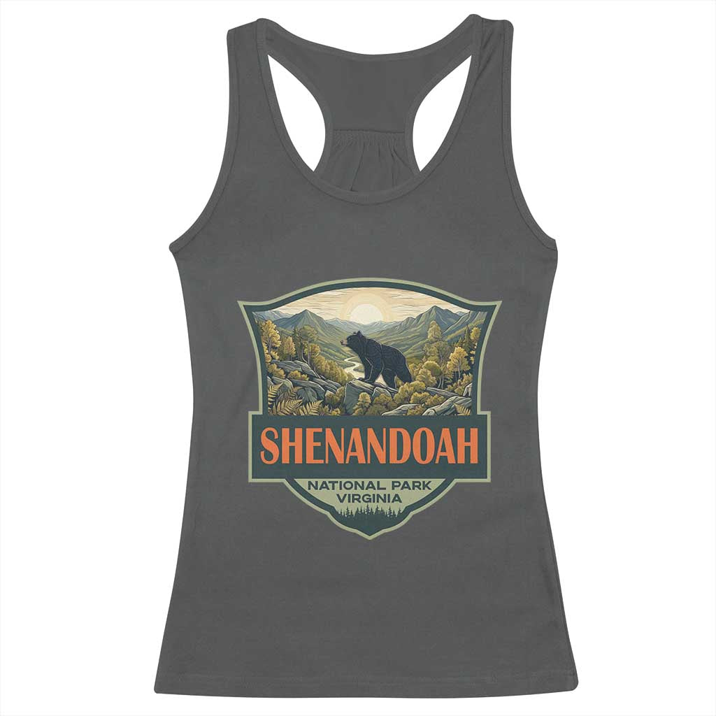 Shenandoah National Park Racerback Tank Top Virginia Black Bear Mountain TS14 Dark Heather Print Your Wear