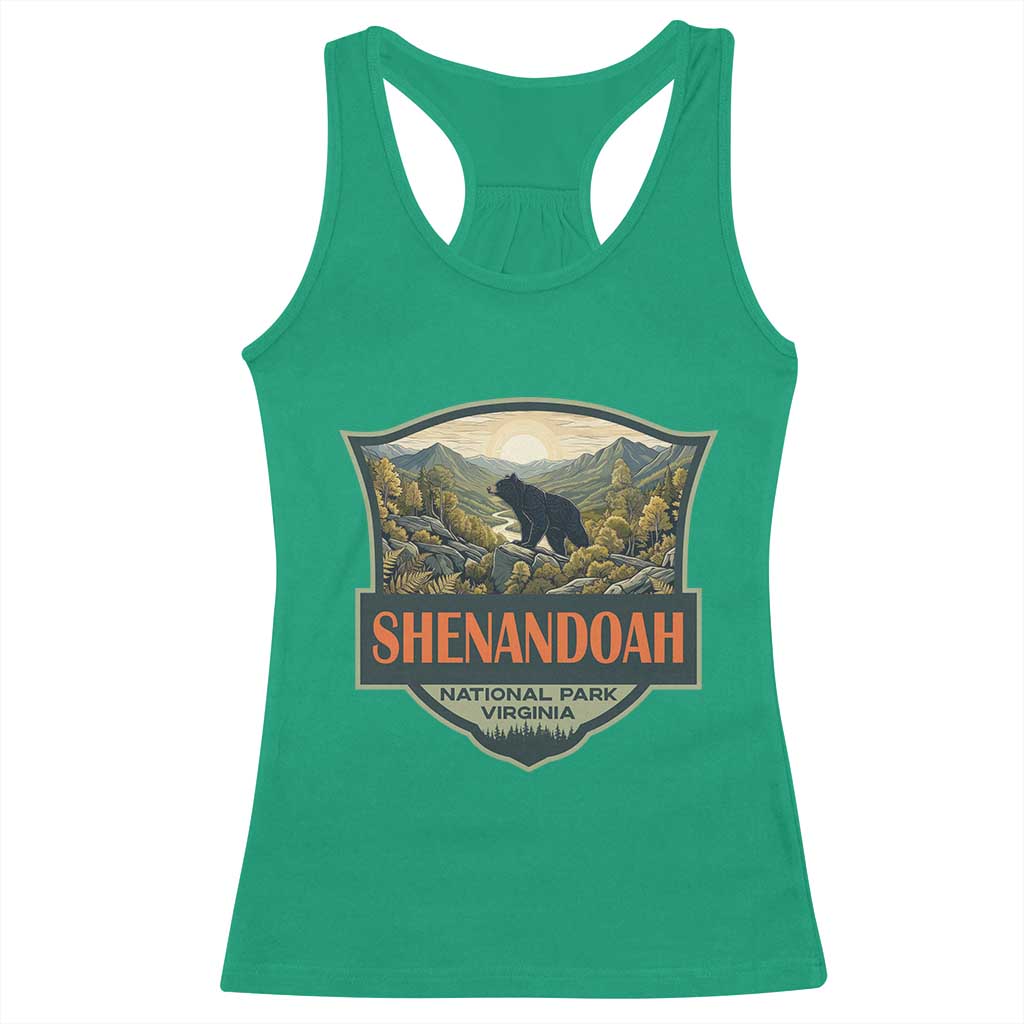 Shenandoah National Park Racerback Tank Top Virginia Black Bear Mountain TS14 Irish Green Print Your Wear