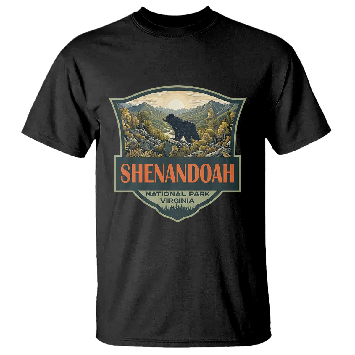 Shenandoah National Park T Shirt Virginia Black Bear Mountain TS14 Black Print Your Wear