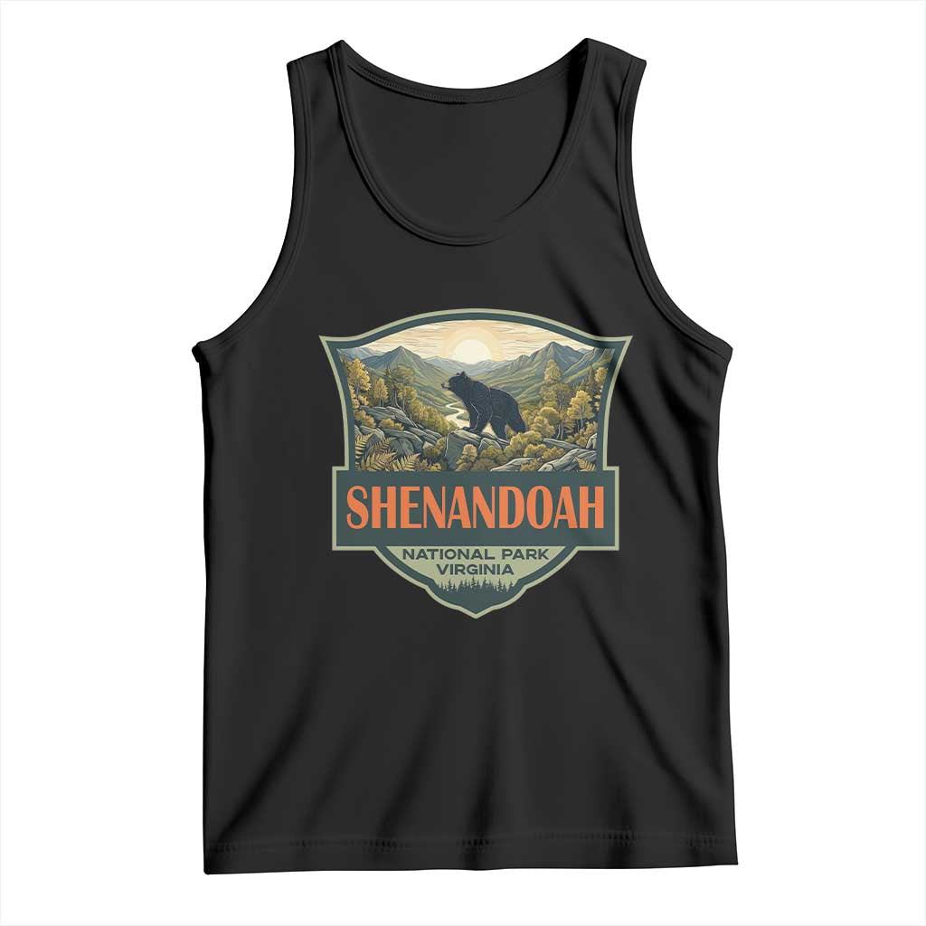 Shenandoah National Park Tank Top Virginia Black Bear Mountain TS14 Black Print Your Wear