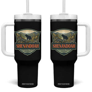Shenandoah National Park Tumbler With Handle Virginia Black Bear Mountain TS14 One Size: 40 oz Black Print Your Wear