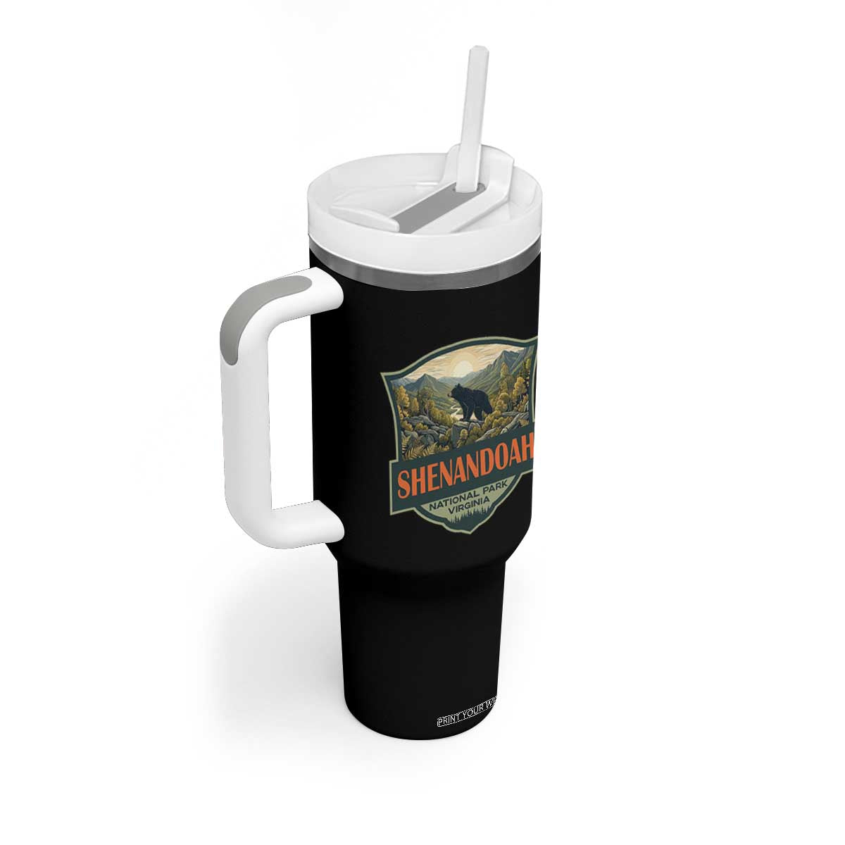 Shenandoah National Park Tumbler With Handle Virginia Black Bear Mountain TS14 Print Your Wear