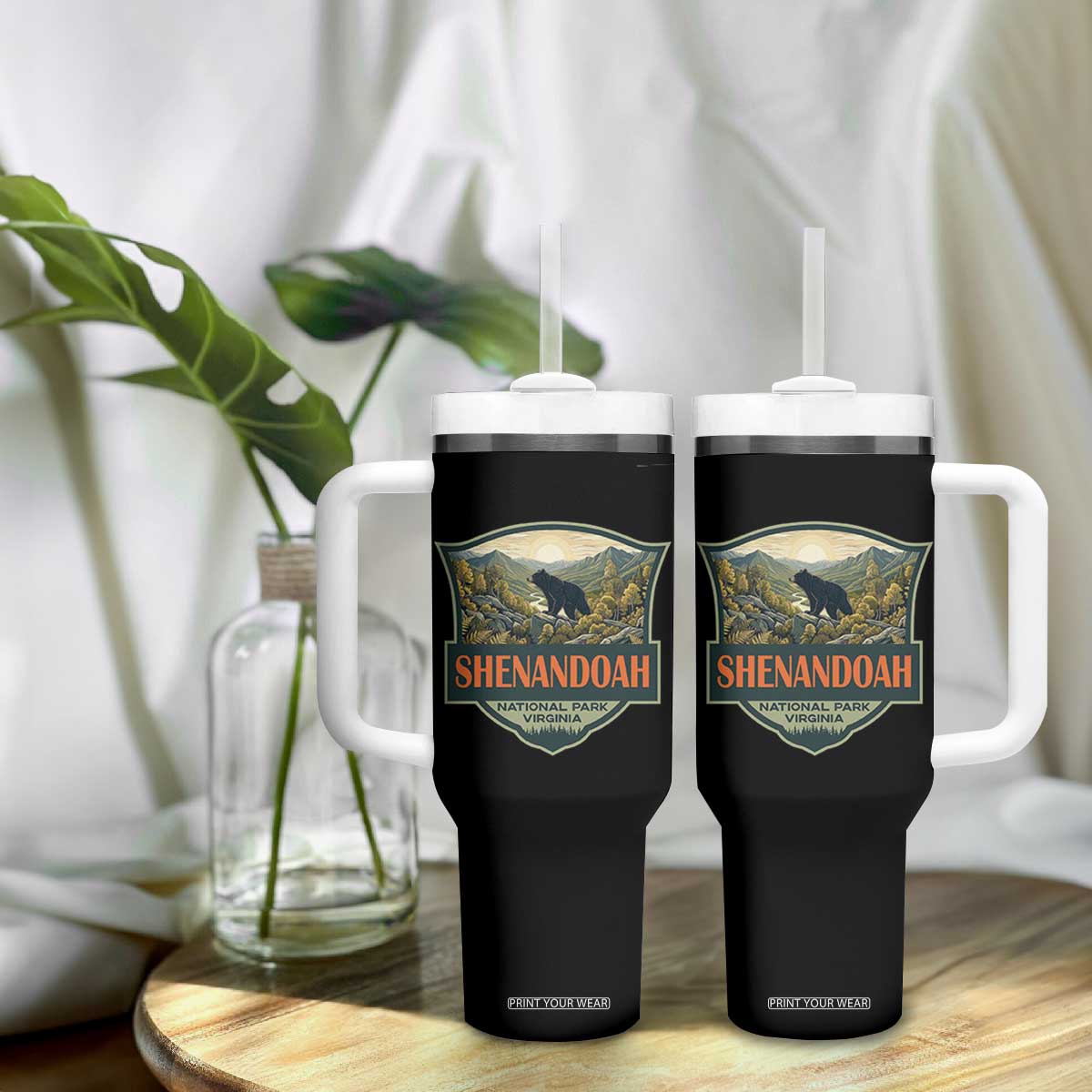 Shenandoah National Park Tumbler With Handle Virginia Black Bear Mountain TS14 Print Your Wear