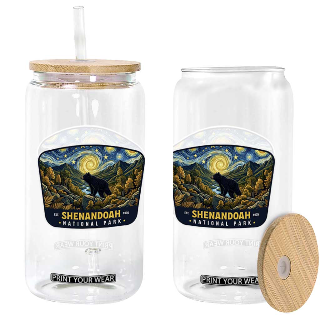 Shenandoah National Park Glass Can Starry Night Virginia Bear Mountain TS14 Print Your Wear