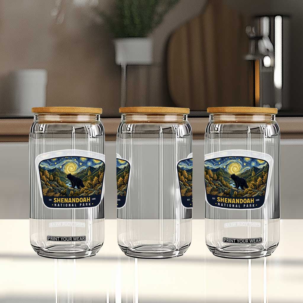 Shenandoah National Park Glass Can Starry Night Virginia Bear Mountain TS14 Print Your Wear