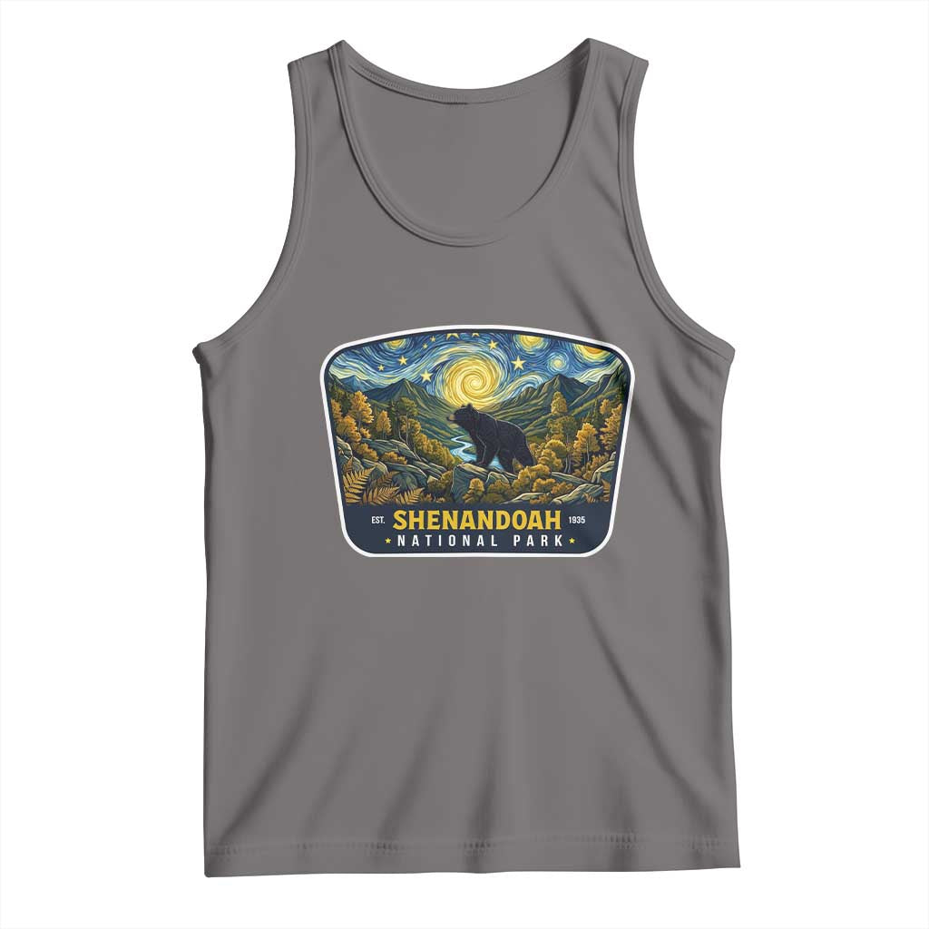 Shenandoah National Park Tank Top Starry Night Virginia Bear Mountain TS14 Deep Heather Print Your Wear