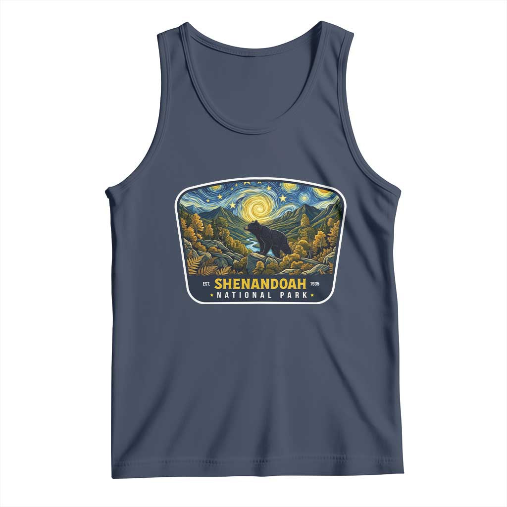 Shenandoah National Park Tank Top Starry Night Virginia Bear Mountain TS14 Navy Print Your Wear