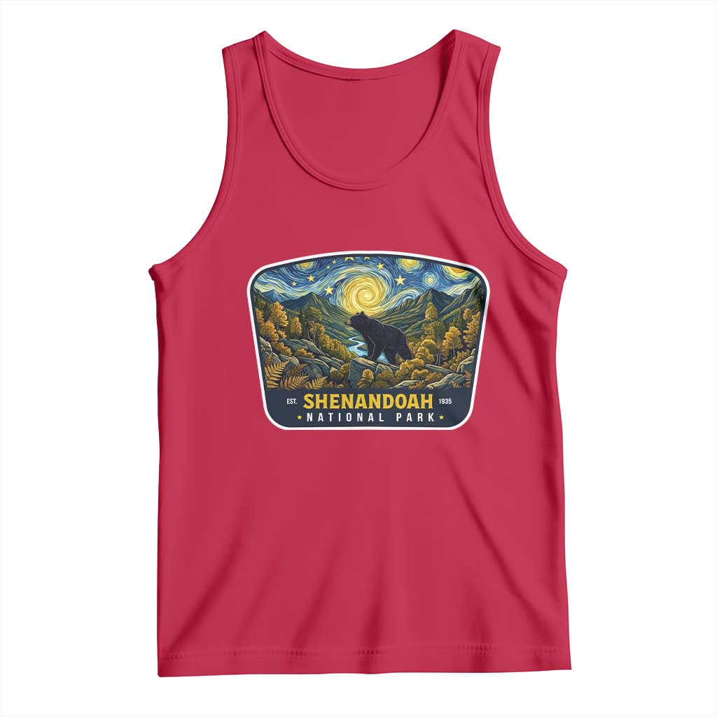Shenandoah National Park Tank Top Starry Night Virginia Bear Mountain TS14 Red Print Your Wear