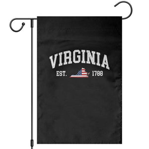 Virginia American Flag Map Garden Flag State Travel Souvenir TS14 Black Print Your Wear