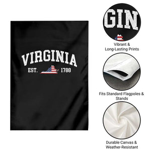 Virginia American Flag Map Garden Flag State Travel Souvenir TS14 Print Your Wear