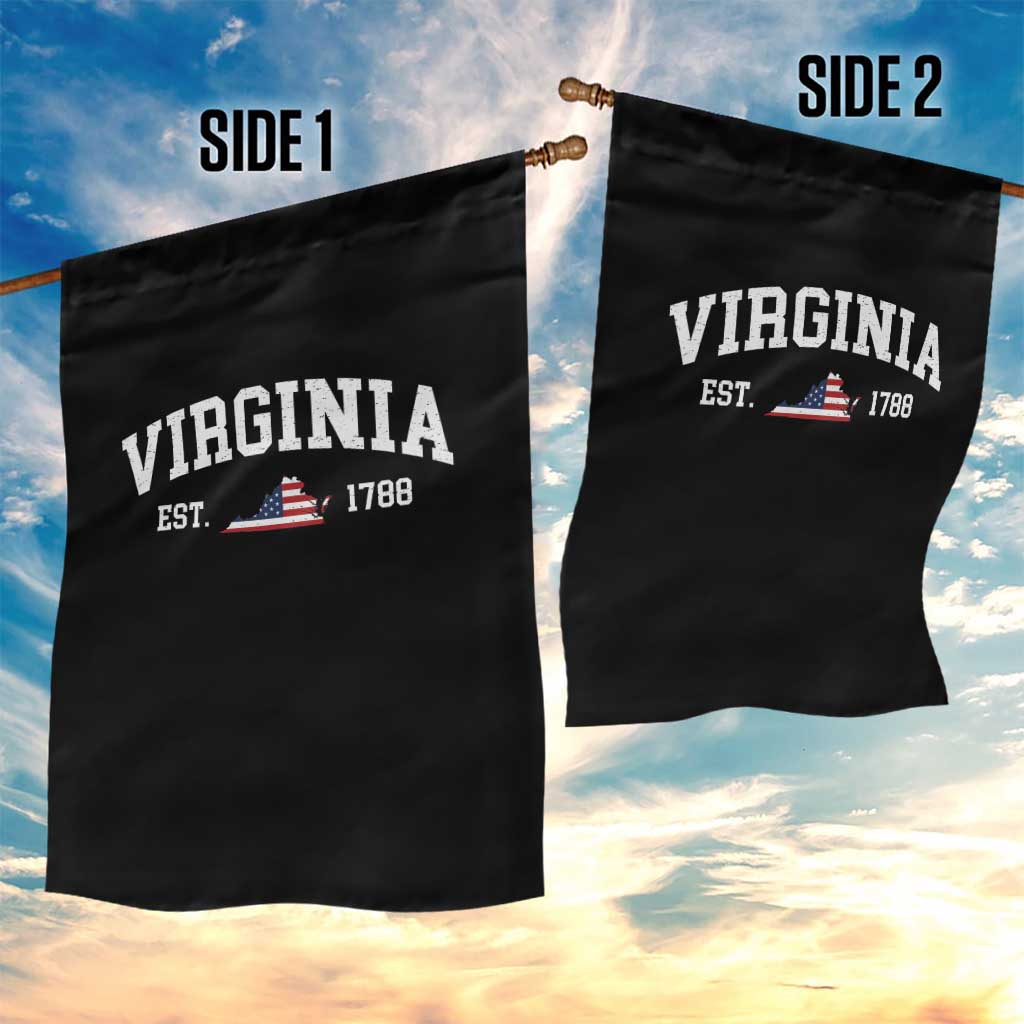 Virginia American Flag Map Garden Flag State Travel Souvenir TS14 Print Your Wear