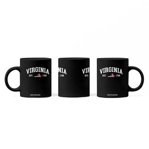 Virginia American Flag Map Coffee Mug State Travel Souvenir TS14 Print Your Wear