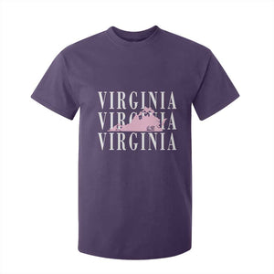 Virginia State Map T Shirt For Kid East Coast State Pride Travel Gift TS14 Purple Print Your Wear