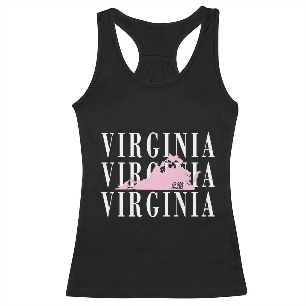 Virginia State Map Racerback Tank Top East Coast State Pride Travel Gift TS14 Black Print Your Wear