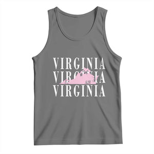 Virginia State Map Tank Top East Coast State Pride Travel Gift TS14 Black Heather Print Your Wear