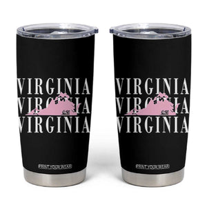 Virginia State Map Tumbler Cup East Coast State Pride Travel Gift TS14 Black Print Your Wear