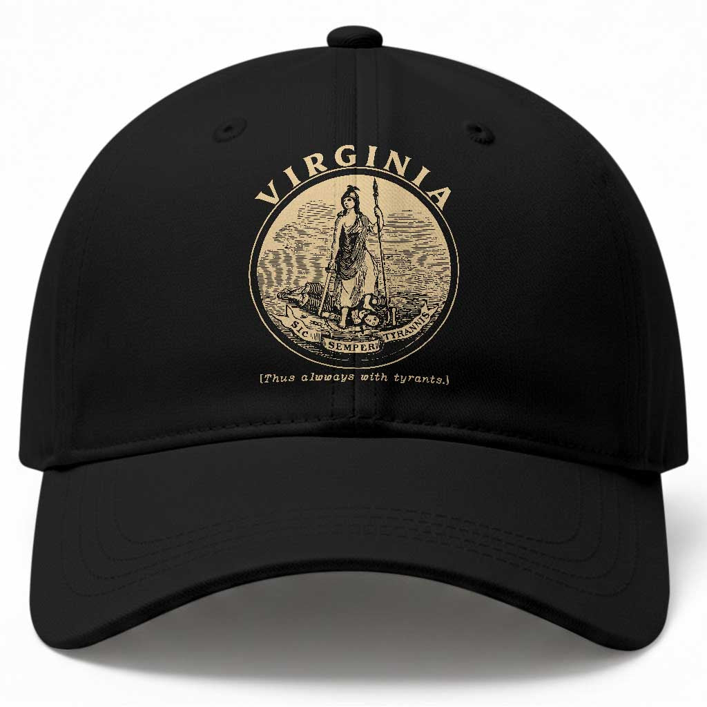 Vintage Virginia Motto Sic Semper Tyrannis Baseball Cap TS14 Print Your Wear