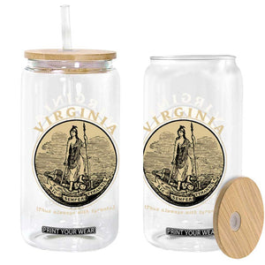 Vintage Virginia Motto Sic Semper Tyrannis Glass Can TS14 Print Your Wear