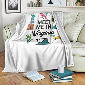 Meet Me in Virginia Throw Blanket Travel Souvenir East Coast State Pride TS14 Print Your Wear