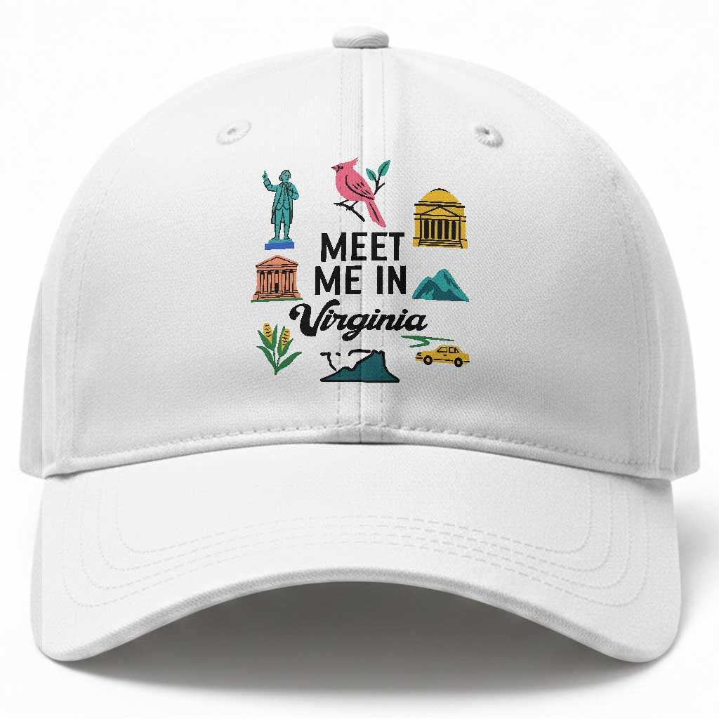 Meet Me in Virginia Baseball Cap Travel Souvenir East Coast State Pride TS14 Print Your Wear