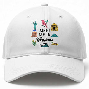 Meet Me in Virginia Baseball Cap Travel Souvenir East Coast State Pride TS14 Print Your Wear