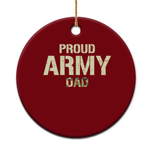 Proud Army Dad Ceramic Ornament Military Camo American Flag Father's Day TS14 1pc Red Print Your Wear