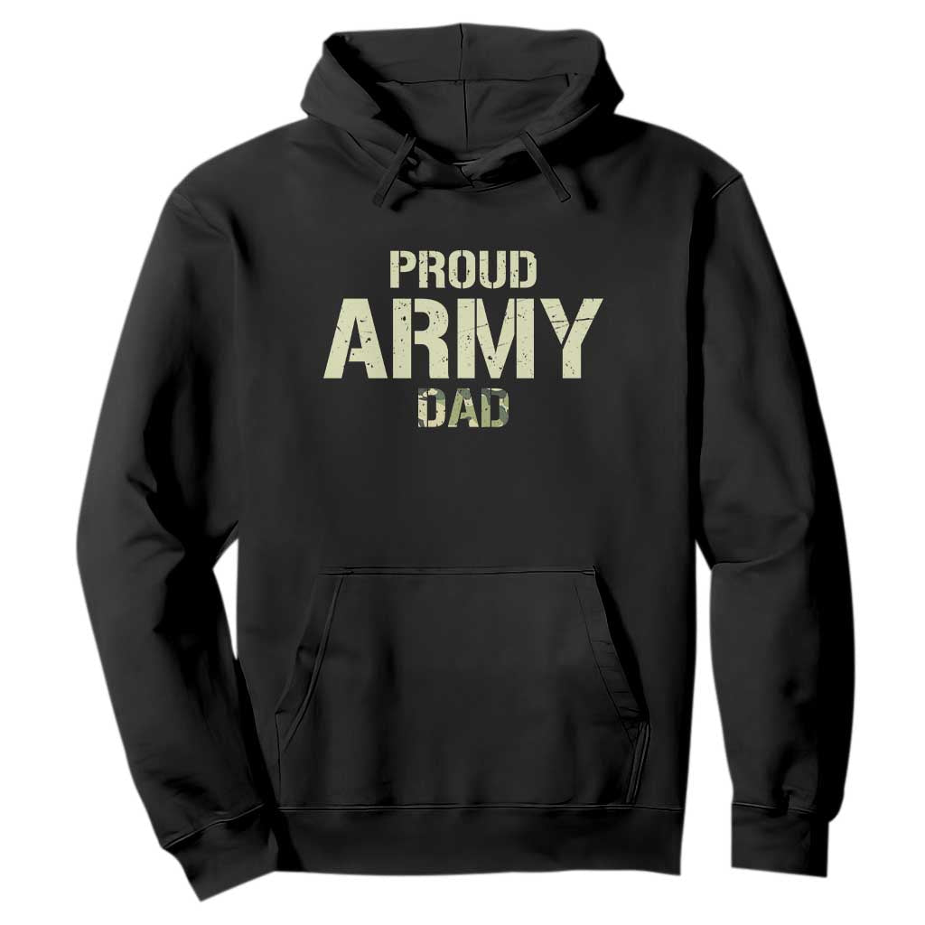 Proud Army Dad Hoodie Military Camo American Flag Father's Day TS14 Black Print Your Wear
