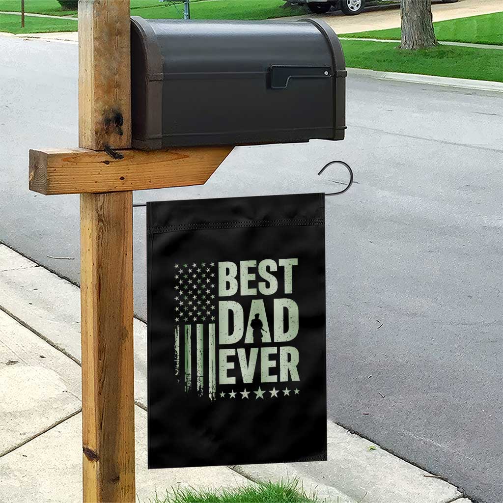 Best Dad Ever Garden Flag Military Camo American Flag Father's Day TS14 Print Your Wear