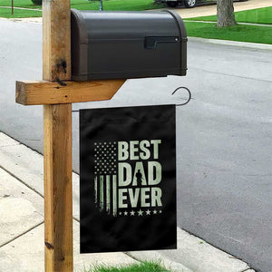 Best Dad Ever Garden Flag Military Camo American Flag Father's Day TS14 Print Your Wear