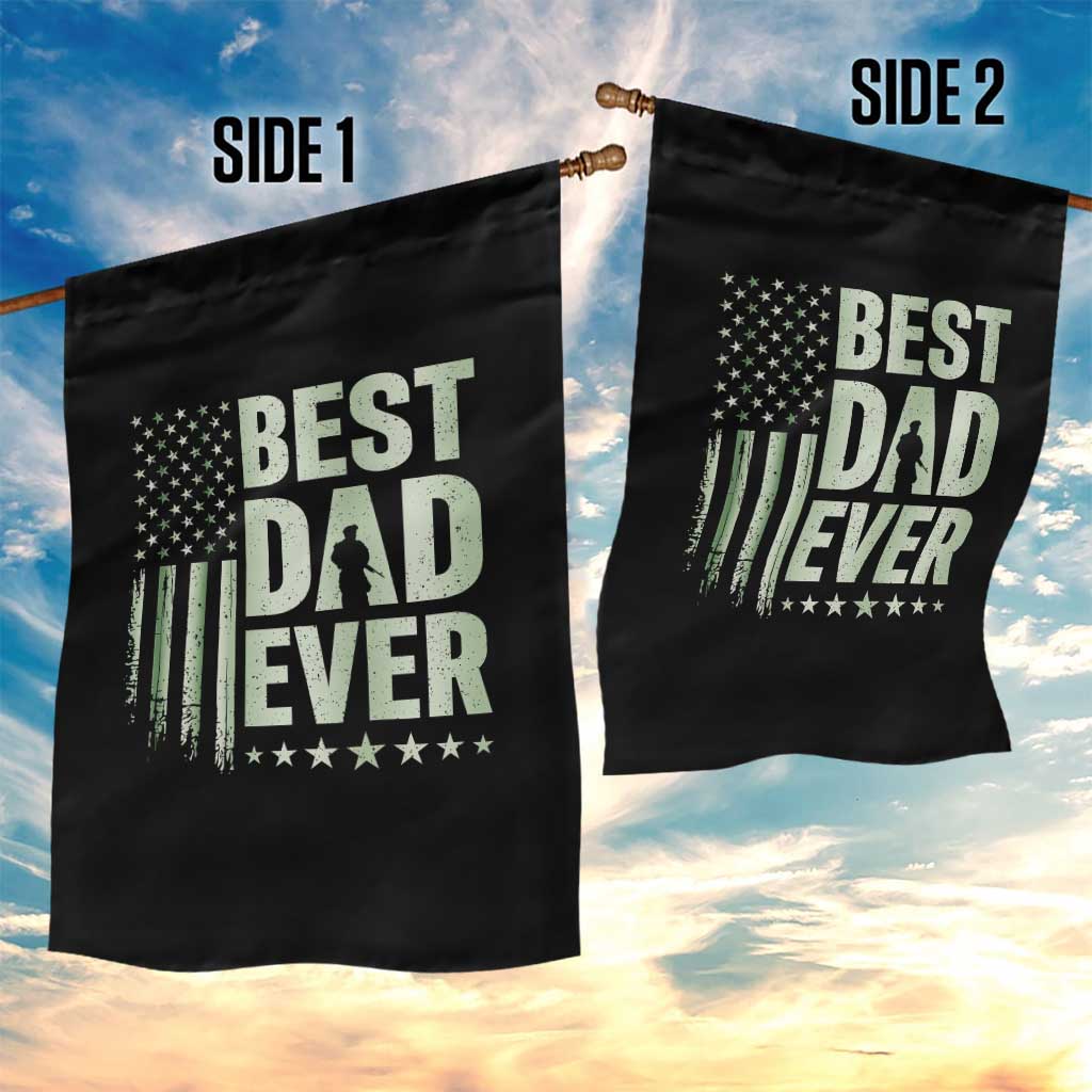 Best Dad Ever Garden Flag Military Camo American Flag Father's Day TS14 Print Your Wear