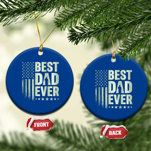 Best Dad Ever Ceramic Ornament Military Camo American Flag Father's Day TS14 1pc Blue Print Your Wear