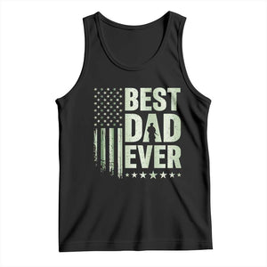 Best Dad Ever Tank Top Military Camo American Flag Father's Day TS14 Black Print Your Wear