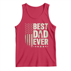 Best Dad Ever Tank Top Military Camo American Flag Father's Day TS14 Red Print Your Wear