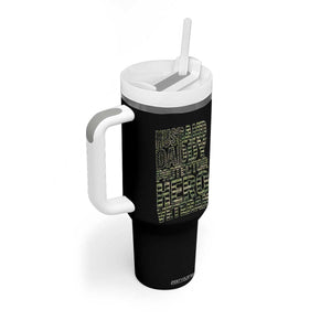 Husband Daddy Protector Hero Veteran Tumbler With Handle Father's Day American Flag Camouflage TS14 Print Your Wear