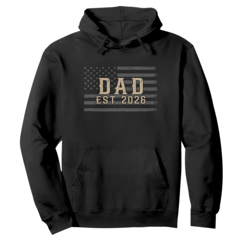 Dad Est 2026 Hoodie Promoted to Daddy New Dad TS14 Black Print Your Wear