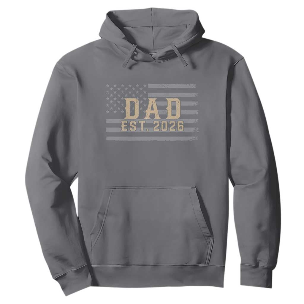 Dad Est 2026 Hoodie Promoted to Daddy New Dad TS14 Charcoal Print Your Wear