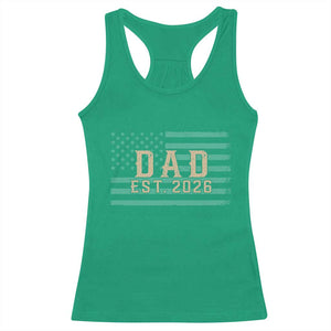 Dad Est 2026 Racerback Tank Top Promoted to Daddy New Dad TS14 Irish Green Print Your Wear