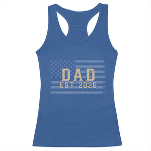 Dad Est 2026 Racerback Tank Top Promoted to Daddy New Dad TS14 Royal Blue Print Your Wear