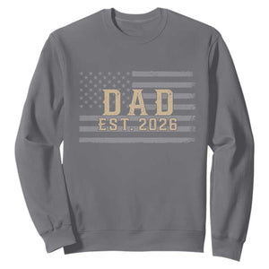 Dad Est 2026 Sweatshirt Promoted to Daddy New Dad TS14 Charcoal Print Your Wear
