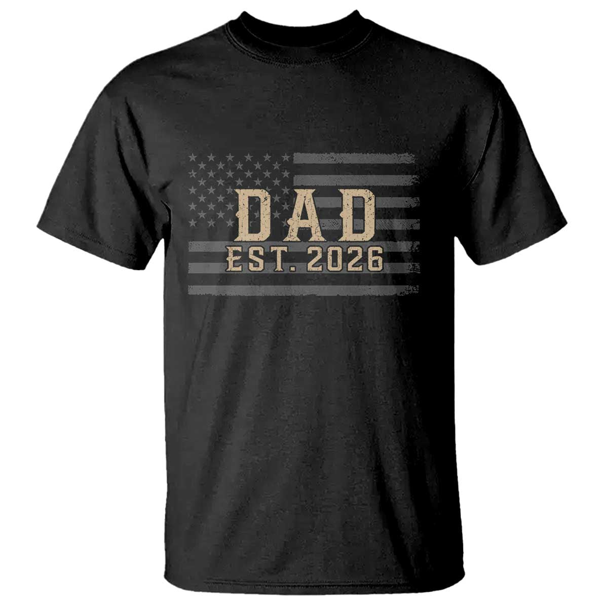 Dad Est 2026 T Shirt Promoted to Daddy New Dad TS14 Black Print Your Wear