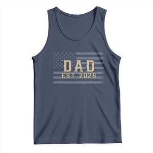 Dad Est 2026 Tank Top Promoted to Daddy New Dad TS14 Navy Print Your Wear