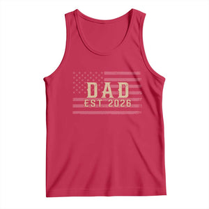 Dad Est 2026 Tank Top Promoted to Daddy New Dad TS14 Red Print Your Wear