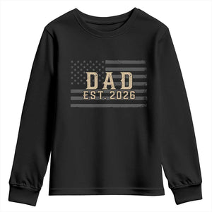 Dad Est 2026 Youth Sweatshirt Promoted to Daddy New Dad TS14 Black Print Your Wear