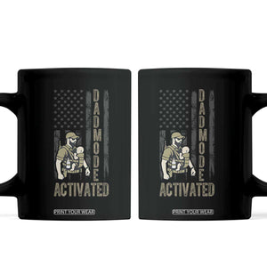Dad Mode Activated Coffee Mug Tactical Baby Carrier Military Father Amerian Flag TS14 Black Print Your Wear