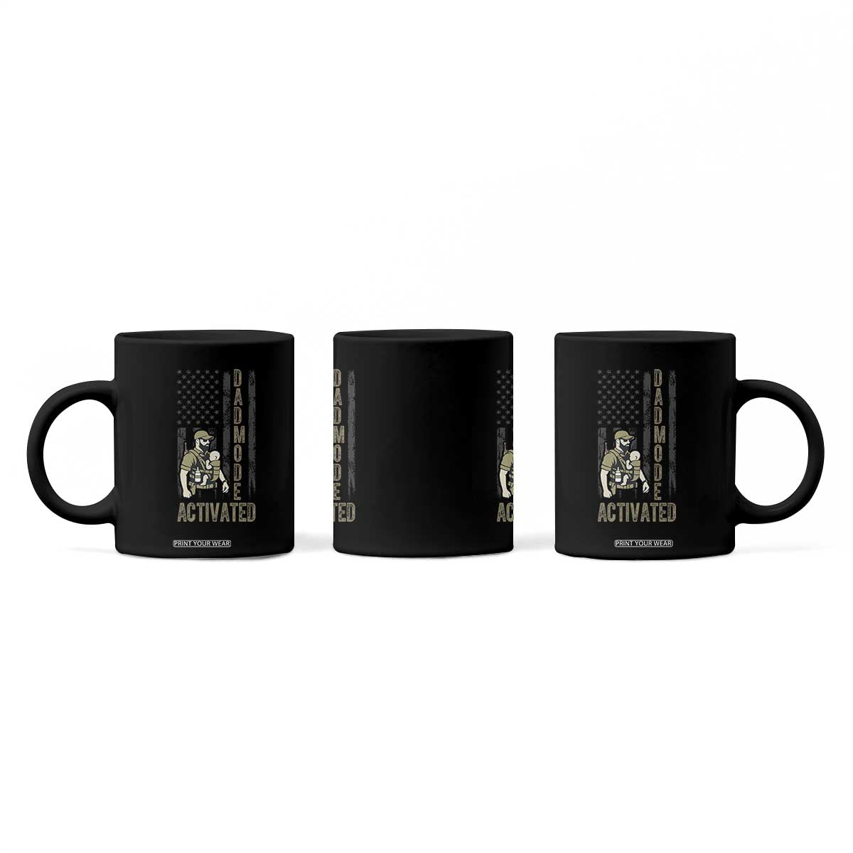 Dad Mode Activated Coffee Mug Tactical Baby Carrier Military Father Amerian Flag TS14 Print Your Wear